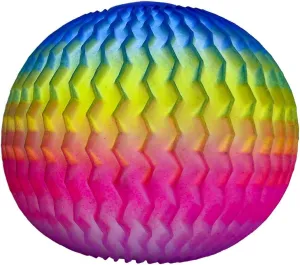 Mega Rainbow Stress Ball. Stretch, Pull, Knead, Punch 5" Fun for Home or Office, School or Work. Variety of Strip Textures Textured Reliever
