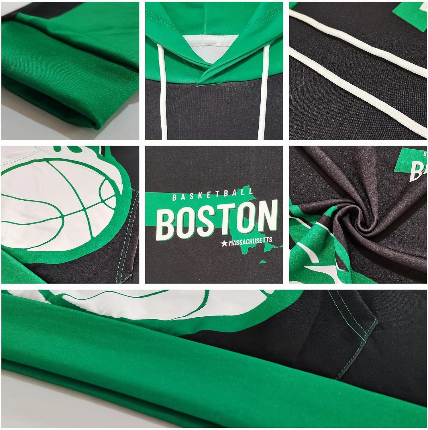 Men's 3D Printed Basketball Hoodies Soft Lightweight Pullover Hooded Sweatshirt Basketball Fans Apparel Team Color Gift
