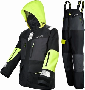 Men's Sailing Jacket & Bib Pants - Ocean PRO 3-Layer Shell, Waterproof, Breathable, Durable Combo Set