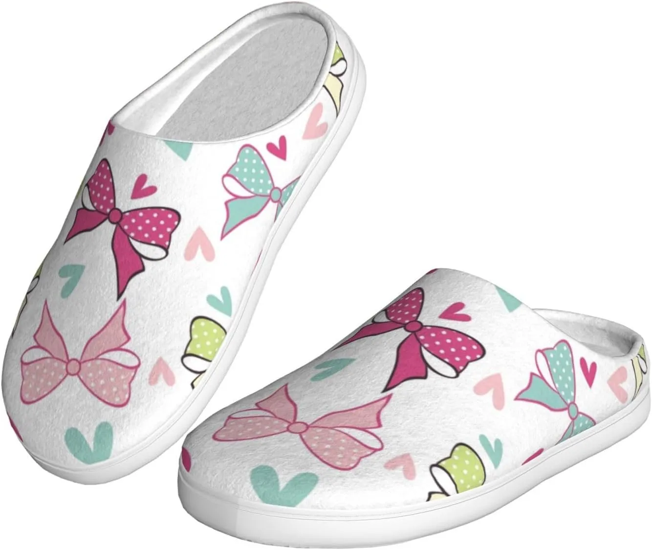 Men's cotton slippers Seamless Pattern With Bows Warm and comfortable home slippers
