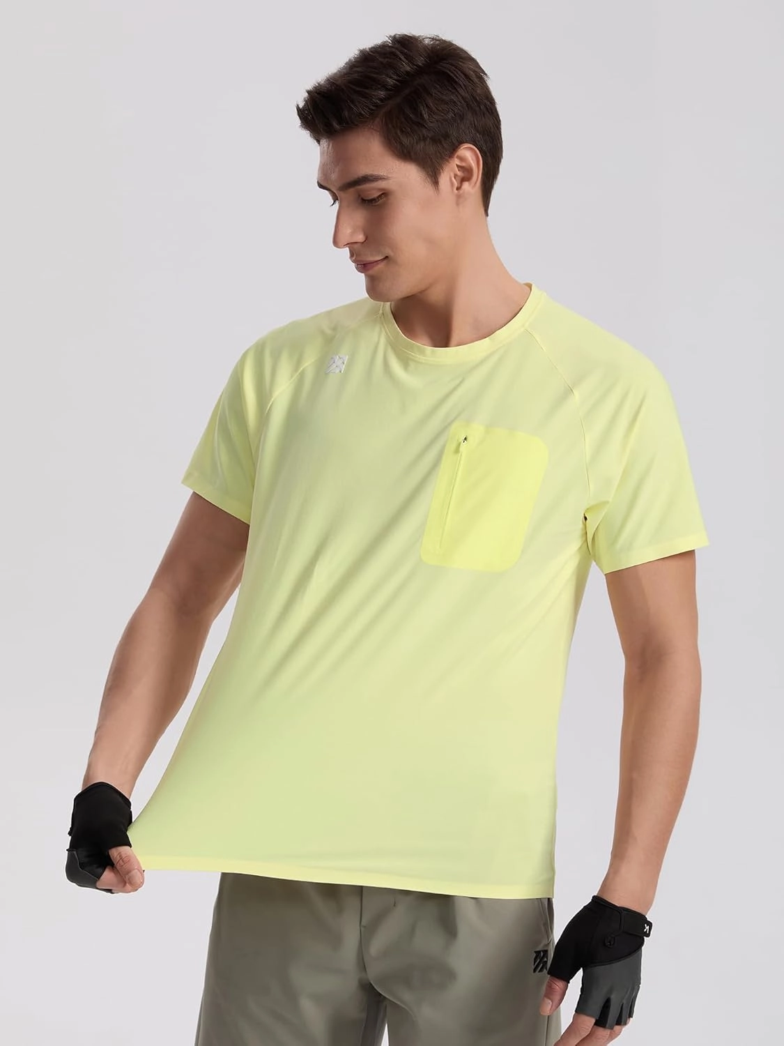 Mens Seamless Workout T-Shirts Lightweight Moisture Wicking Running Hiking Camping Tennis Pickleball Shirts for Men