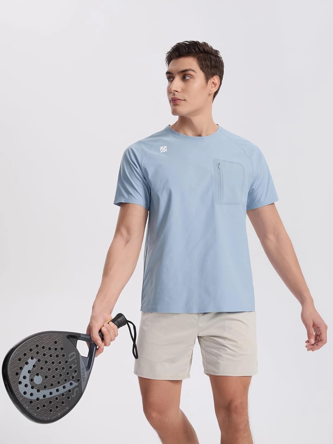 Mens Seamless Workout T-Shirts Lightweight Moisture Wicking Running Hiking Camping Tennis Pickleball Shirts for Men