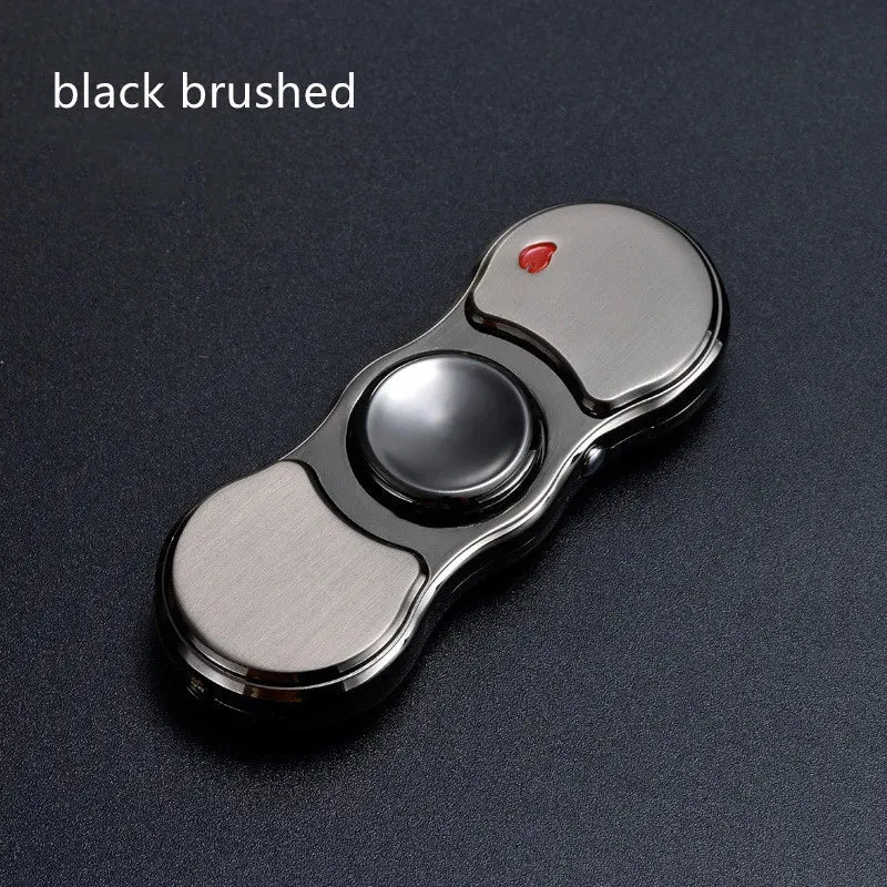 Metal Rechargeable Colorful Light Fidget Spinner Lighter