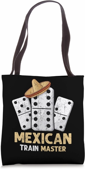 Mexican Train Master Domino Player Dominoes Lover Game Mens Tote Bag
