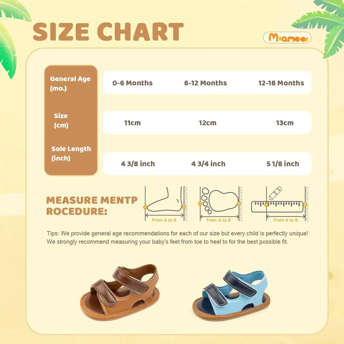 Miamooi Infant Baby Boys Girls Summer Beach Sandals Non Slip Soft Rubber Sole Toddler Outdoor Closed-Toe First Walker Shoes
