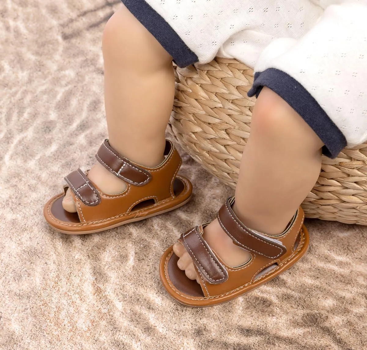 Miamooi Infant Baby Boys Girls Summer Beach Sandals Non Slip Soft Rubber Sole Toddler Outdoor Closed-Toe First Walker Shoes