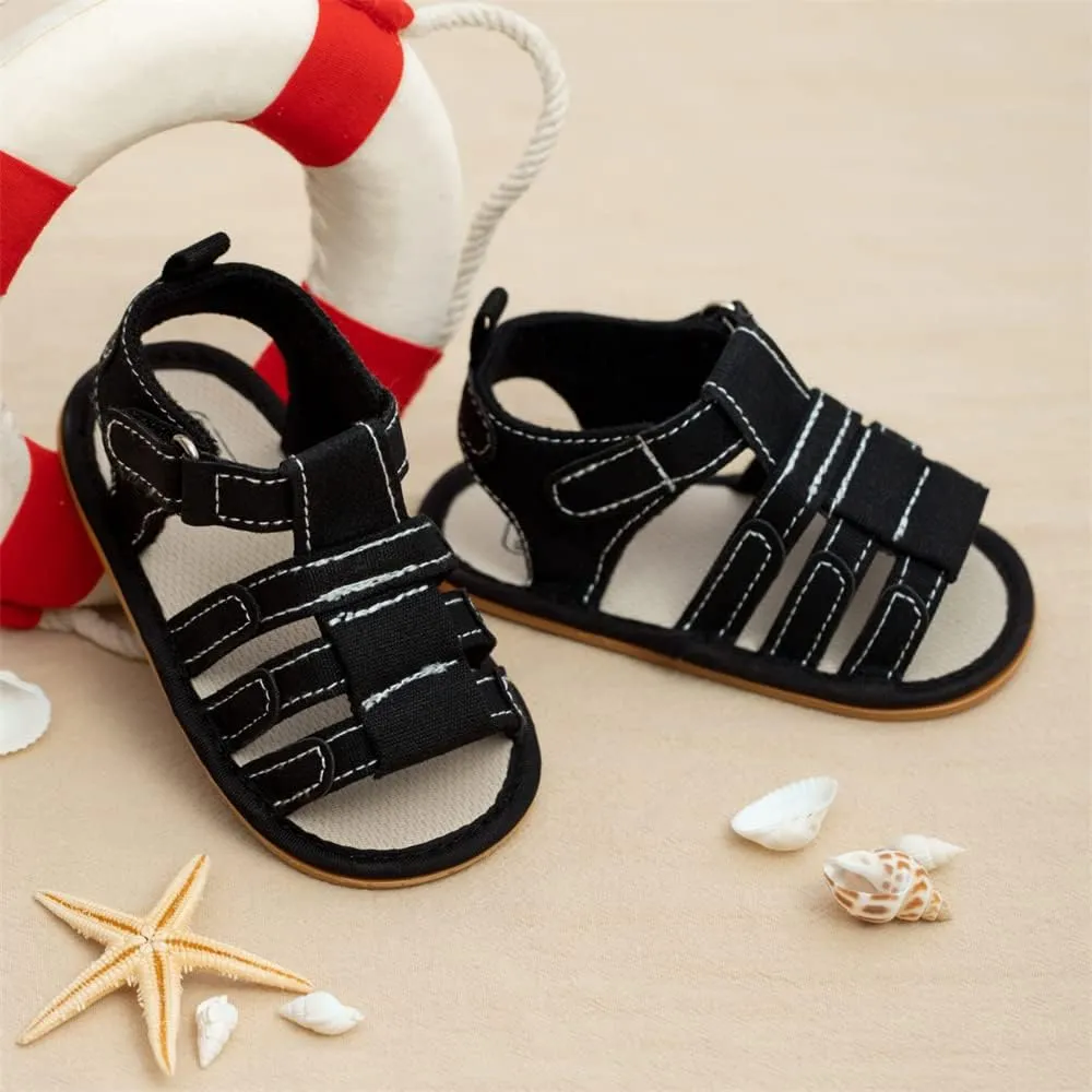 Miamooi Infant Baby Boys Girls Summer Beach Sandals Non Slip Soft Rubber Sole Toddler Outdoor Closed-Toe First Walker Shoes