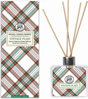 Michel Design Works Home Fragrance Reed Diffuser, Vintage Plaid