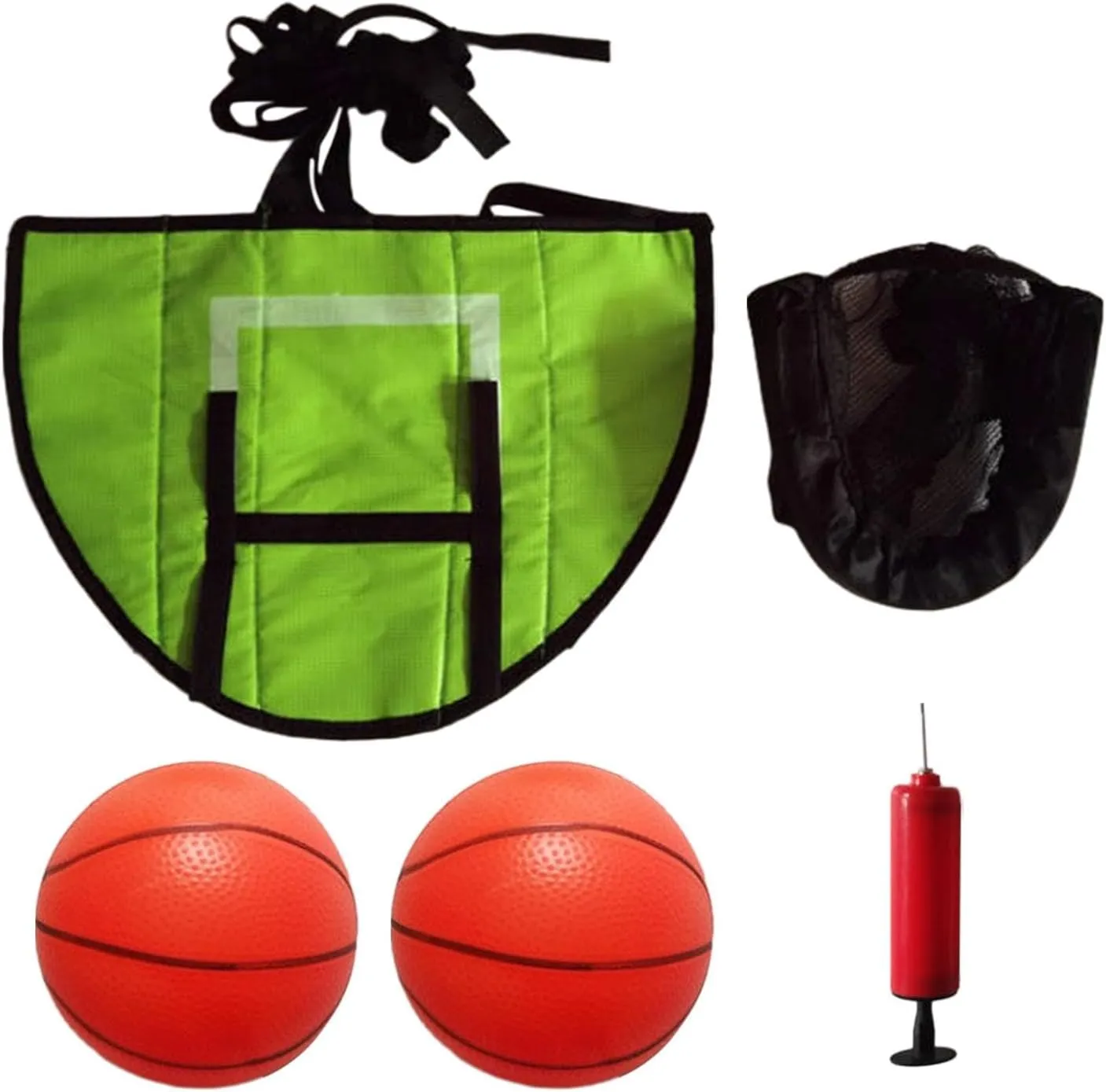 Mini Basketball Hoop for Trampoline with Enclosure Basketball Frame Outdoor for Kids Adults Trampoline Attachment Accessories