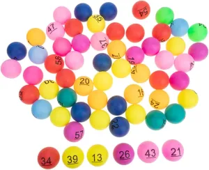 Mini Plastic Numbered Balls 80pcs for Bingo and Event Draws Plastic Balls
