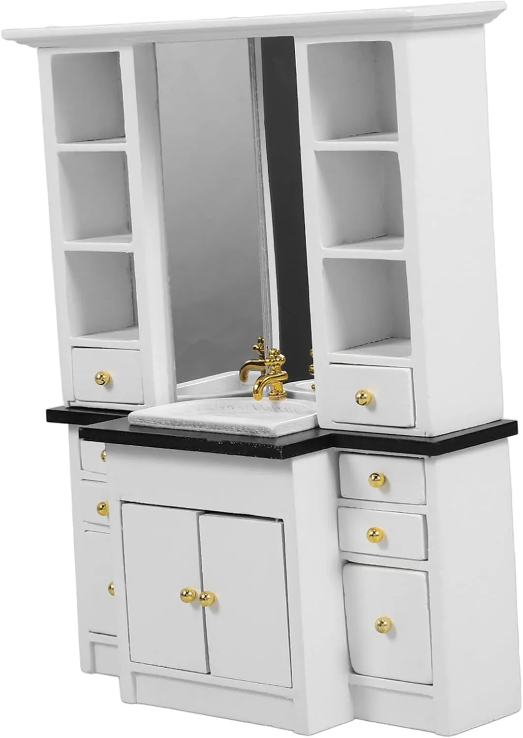 Miniature Sink Cabinet Dollhouse Miniature Tray Bathroom Accessory 1:12 Scale