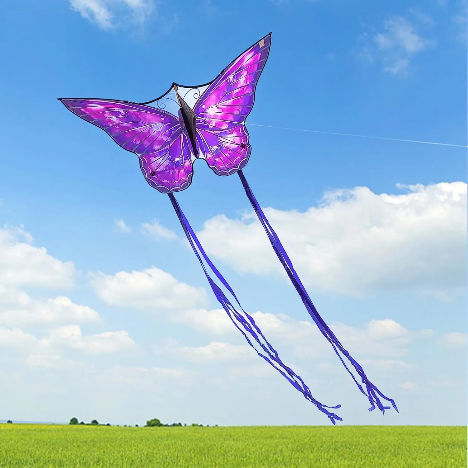 Mint's Colorful Life Butterfly Kite for Kids & Adults Easy to Fly, Large Single Line Kites with 300ft String Kite Handle