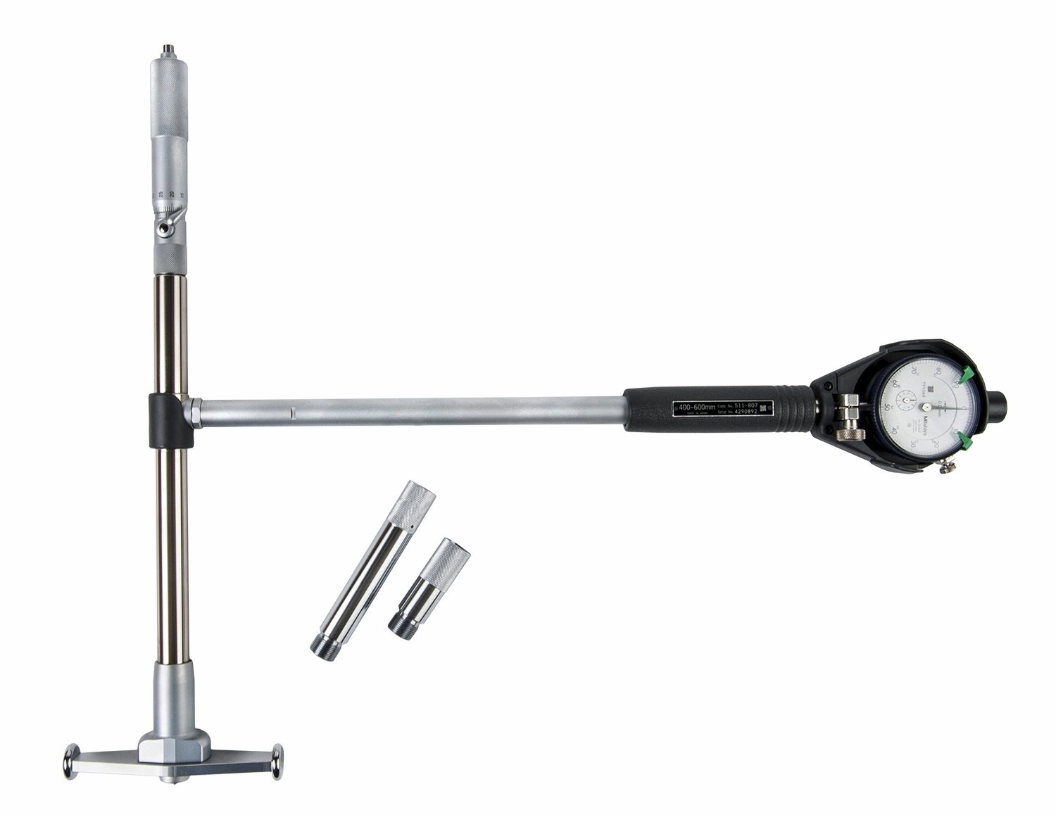 Mitutoyo 511-817-20 Bore Gage, 400-600mm Range,  /-0.002mm Accuracy, 0.01mm Graduation, with 2046AB Dial Gage