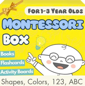 Montessori Toys for 1  Year Olds - Toddler Learning Activities | Educational Books, Flash Cards & Puzzles Toys | Birthday Gifts for 1, 2, 3 Year Old Boys Girls, by Pidoko Kids