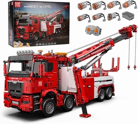 Mould King 17027 Road Rescue Vehicle Building Block Kits, MOC Building Blocks Set to Build, Gift for Kids Age 8 /Adult Collections Enthusiasts (4883 Pieces with Motor/APP Remote Control)