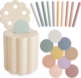 mushie Coin & Tube Sorting Set | 23 Pieces | 10 Months 