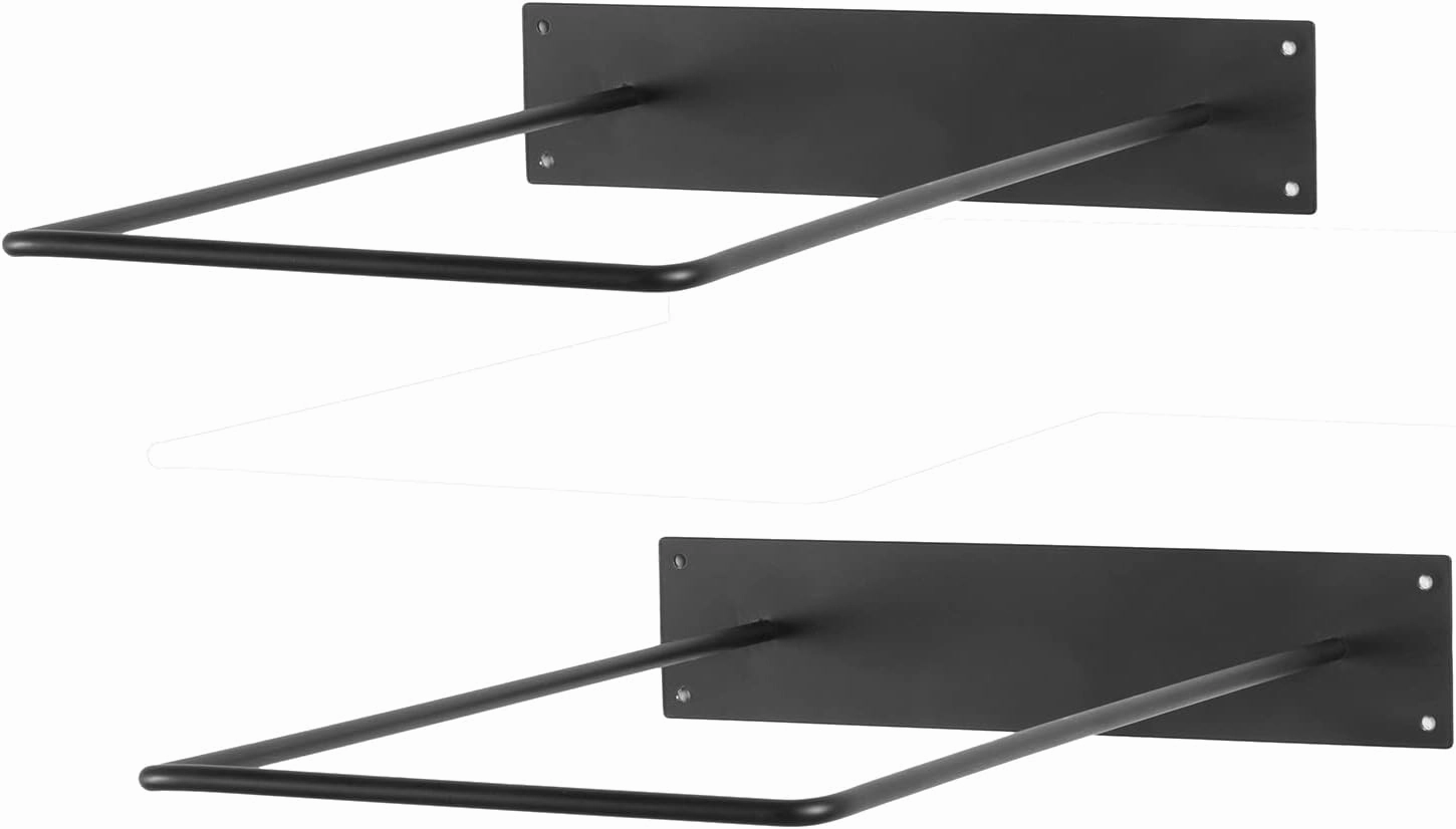 MyGift Yoga Ball Storage Wall Mount, Black Metal Pipe Racks for Exercise Ball Holder, Ball Storage for Home Gym or Studio