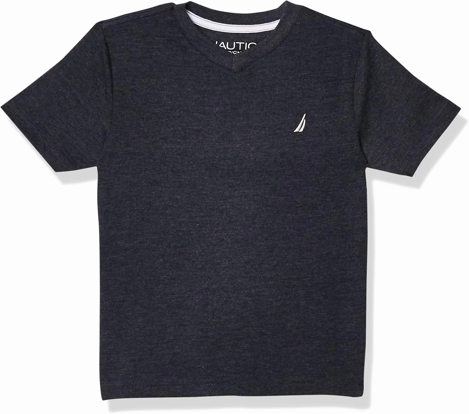 Nautica Boys' Short Sleeve Solid V-Neck T-Shirt, Soft, Comfortable, Relaxed Fit