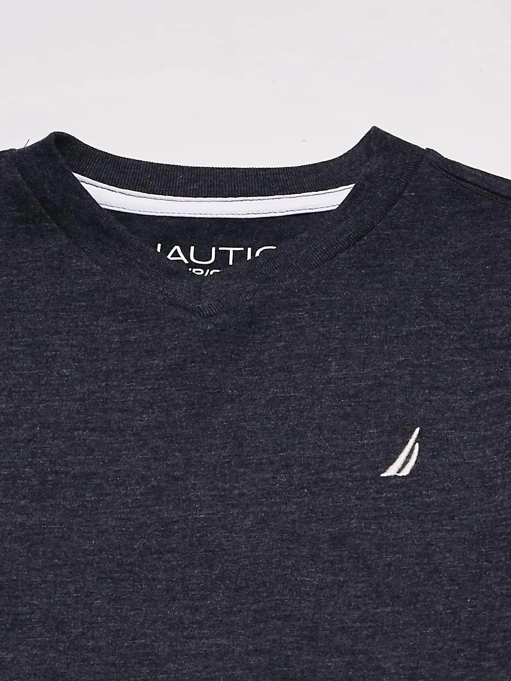 Nautica Boys' Short Sleeve Solid V-Neck T-Shirt, Soft, Comfortable, Relaxed Fit