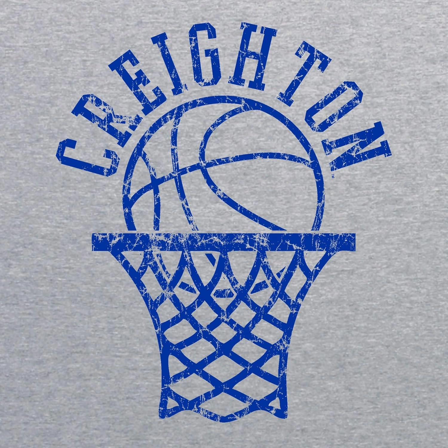 NCAA Retro Basketball Hoop, Team Color Canvas Triblend T Shirt, College, University