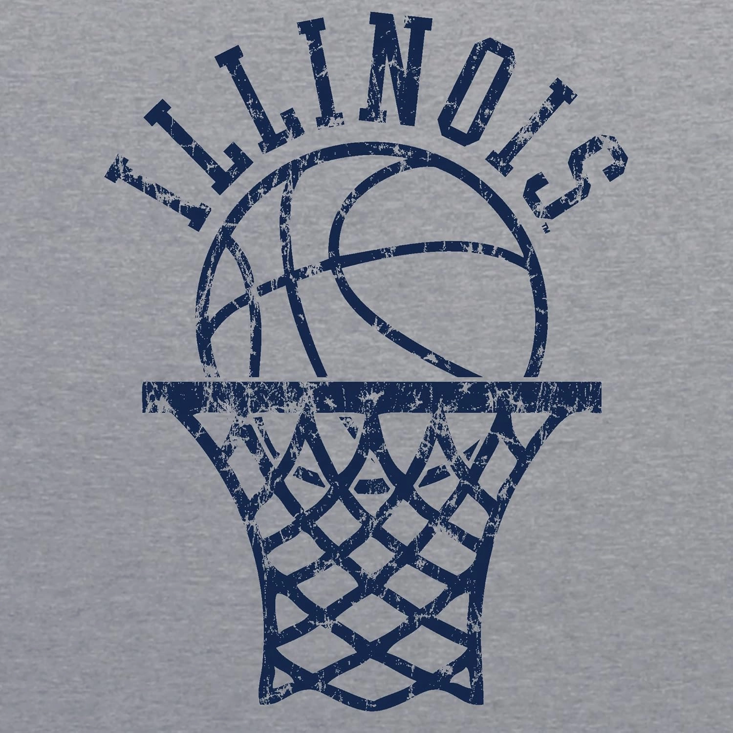 NCAA Retro Basketball Hoop, Team Color Canvas Triblend T Shirt, College, University