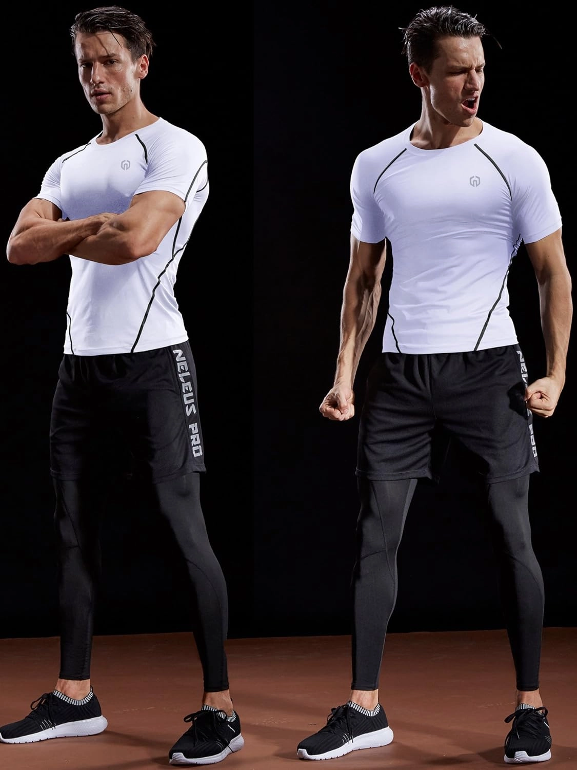 NELEUS Men's Compression Baselayer Athletic Workout T Shirts