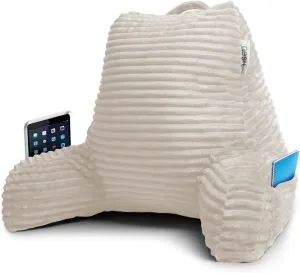 Nestl Reading Pillow for Bed Adult – Back Pillow for Sitting in Bed, Standard Bed Pillows for Sitting Up in Bed, Foam Bed Chair Pillow, Linen Bed Rest Pillow