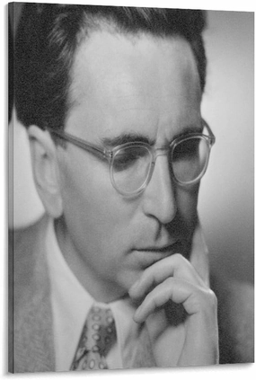 Neuroscientist Viktor Frankl Inspirational Quote Portrait Black And White Canvas Wall Art Posters For Room Aesthetic And Decor Poster For Bedroom Living Room Bathroom Kitchen Office Decor 24x36inch(60