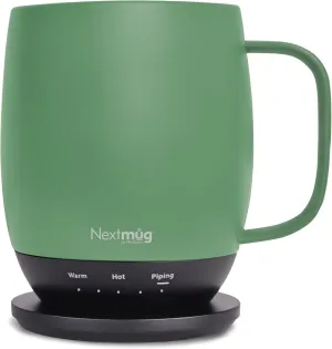 Nextmug - Temperature-Controlled, Self-Heating Coffee Mug (14 oz.) (Sage)