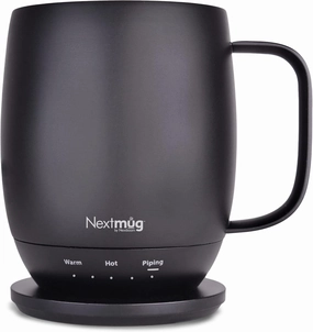 Nextmug - Temperature-Controlled, Self-Heating Coffee Mug (14 oz.) (Black)