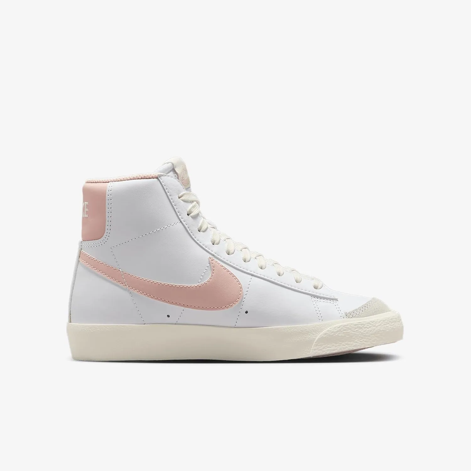Nike Blazer Mid '77 Big Kids' Shoes (DA4086-128, White/Sail/Echo Pink)