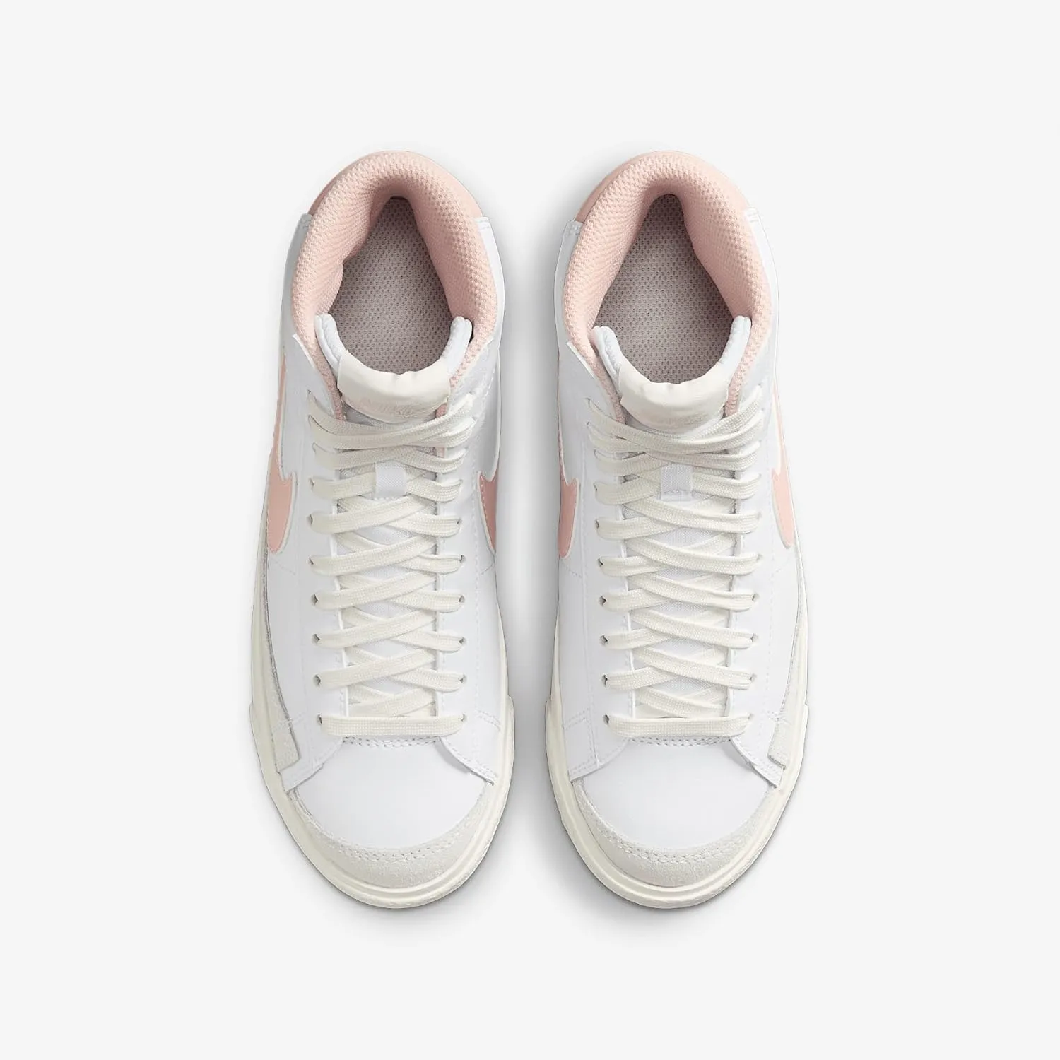 Nike Blazer Mid '77 Big Kids' Shoes (DA4086-128, White/Sail/Echo Pink)