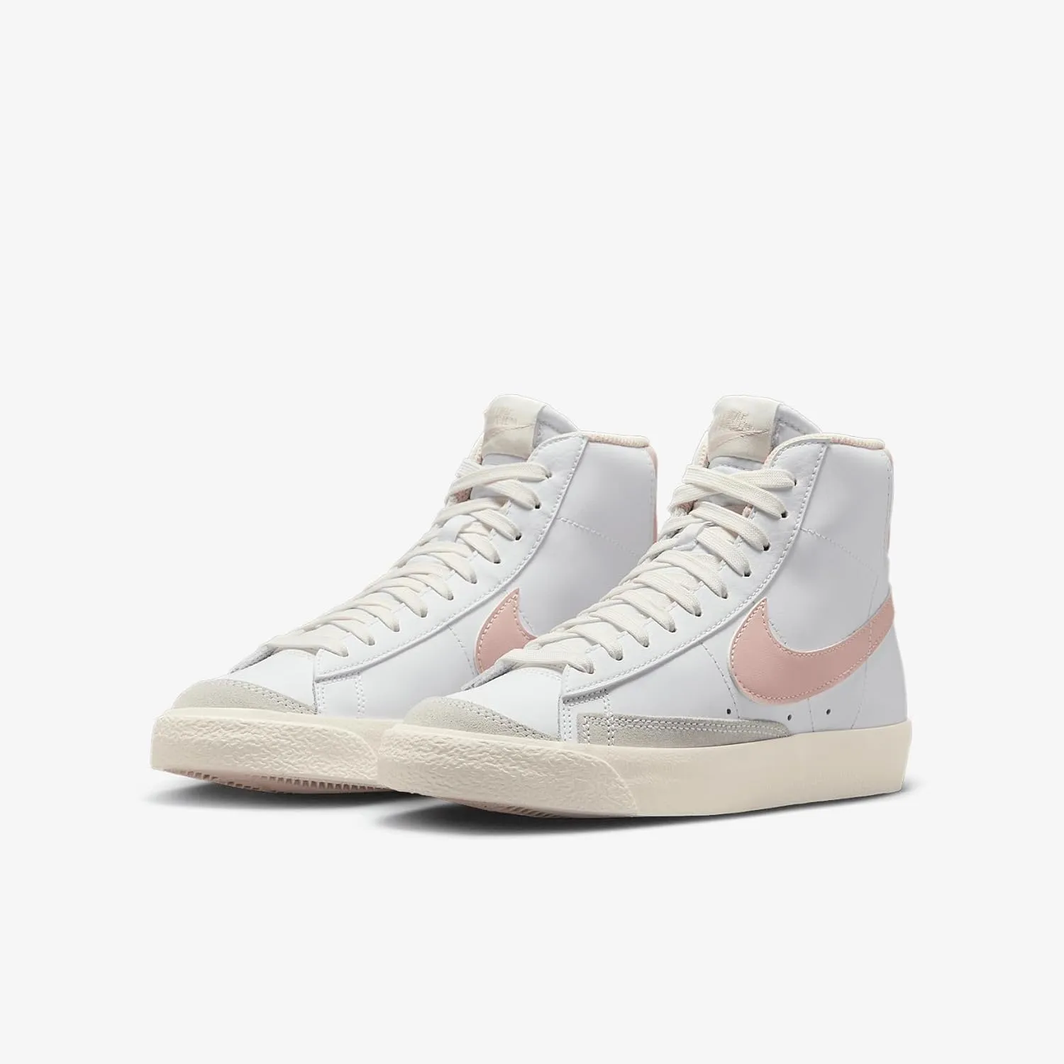 Nike Blazer Mid '77 Big Kids' Shoes (DA4086-128, White/Sail/Echo Pink)