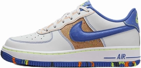 Nike Air Force 1 LV8 Big Kids' Shoes (HJ9231-025, Photon Dust/Volt/Total Orange/Astronomy Blue) Size 7