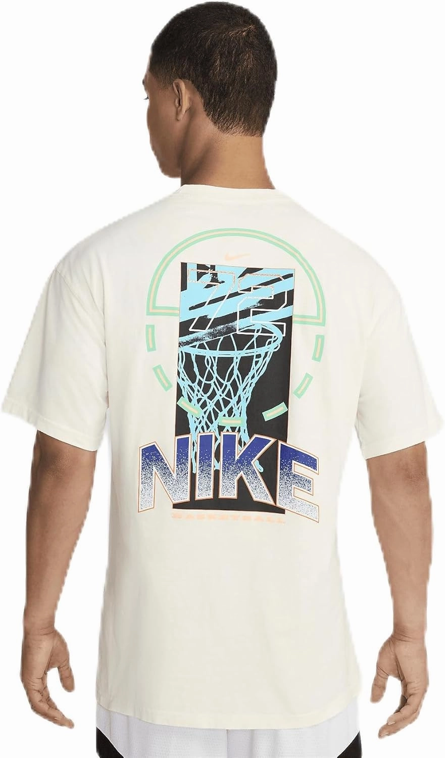 Nike Men's Max90 Basketball T-Shirt (Coconut Milk, FZ8093-113) Size Large