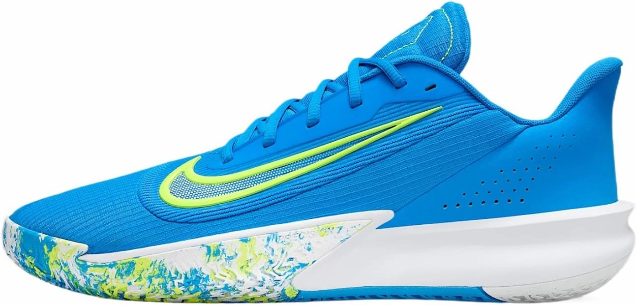 Nike Precision 7 Men's Basketball Shoes (FN4322-400, Photo Blue/Volt/White)