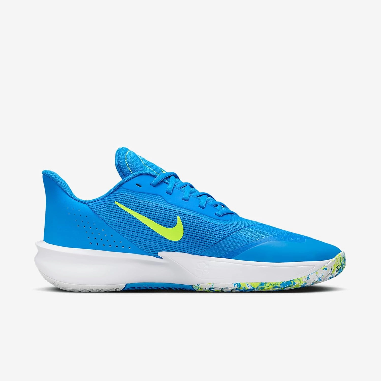 Nike Precision 7 Men's Basketball Shoes (FN4322-400, Photo Blue/Volt/White)