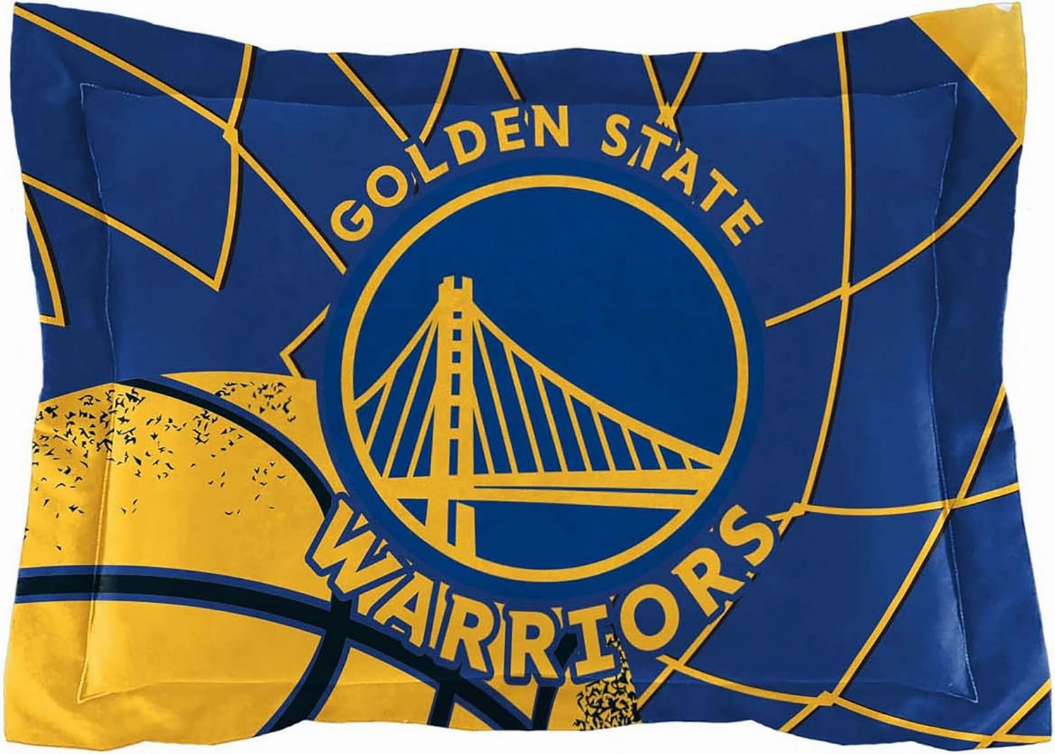 NORTHWEST Golden State Warriors Official NBA Comforter Set – Soft Bedding with Team Logo & Pillow Shams – Super Soft Game Day Bed Set with Shams – Basketball Fan Bedroom Set, Full/Queen