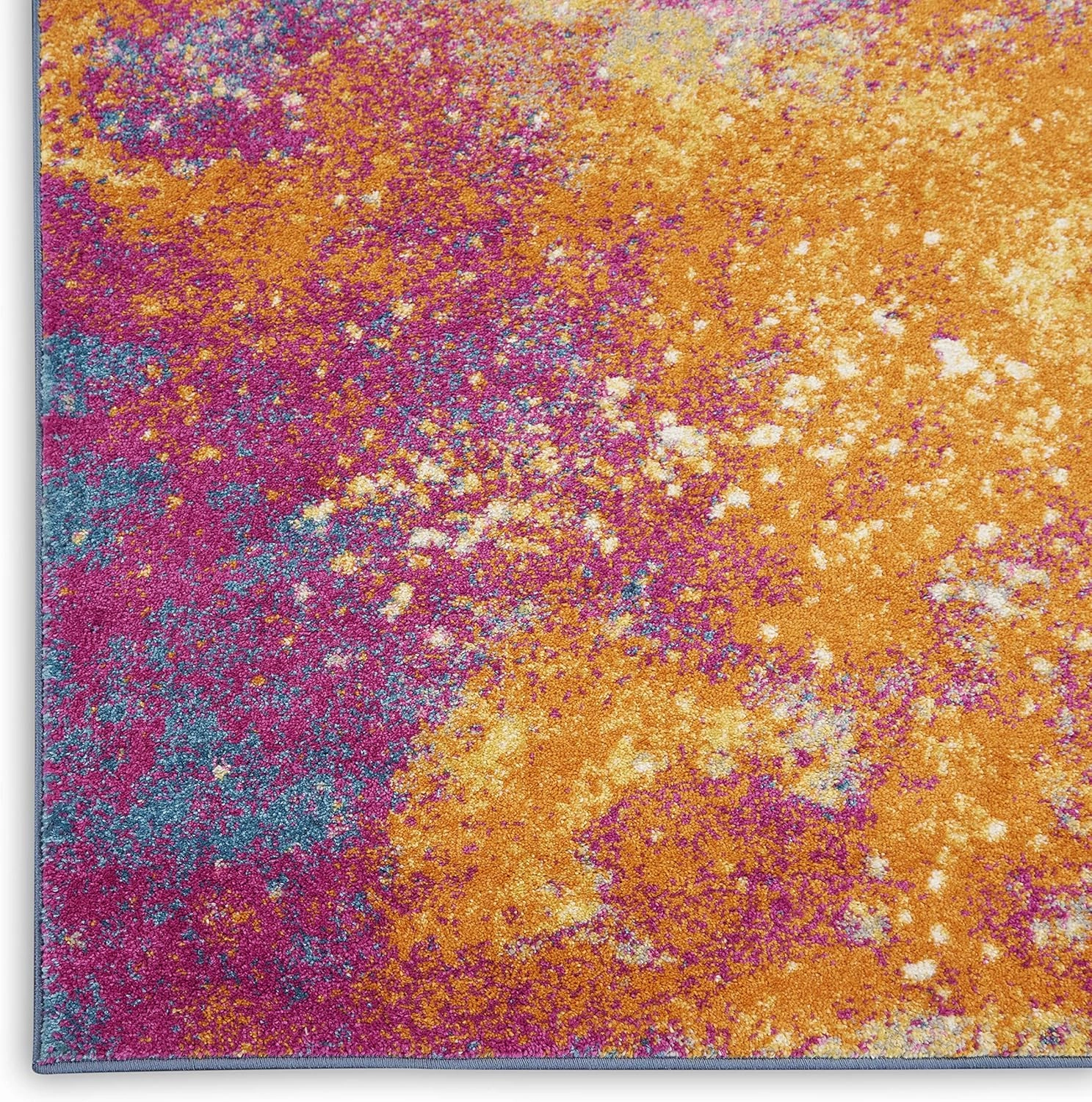 Nourison Passion Sunburst 1'10'' x 6' Area-Rug, Modern, Abstract, Easy-Cleaning, Non Shedding, Bed Room, Living Room, Dining Room, Kitchen, (6' Runner)