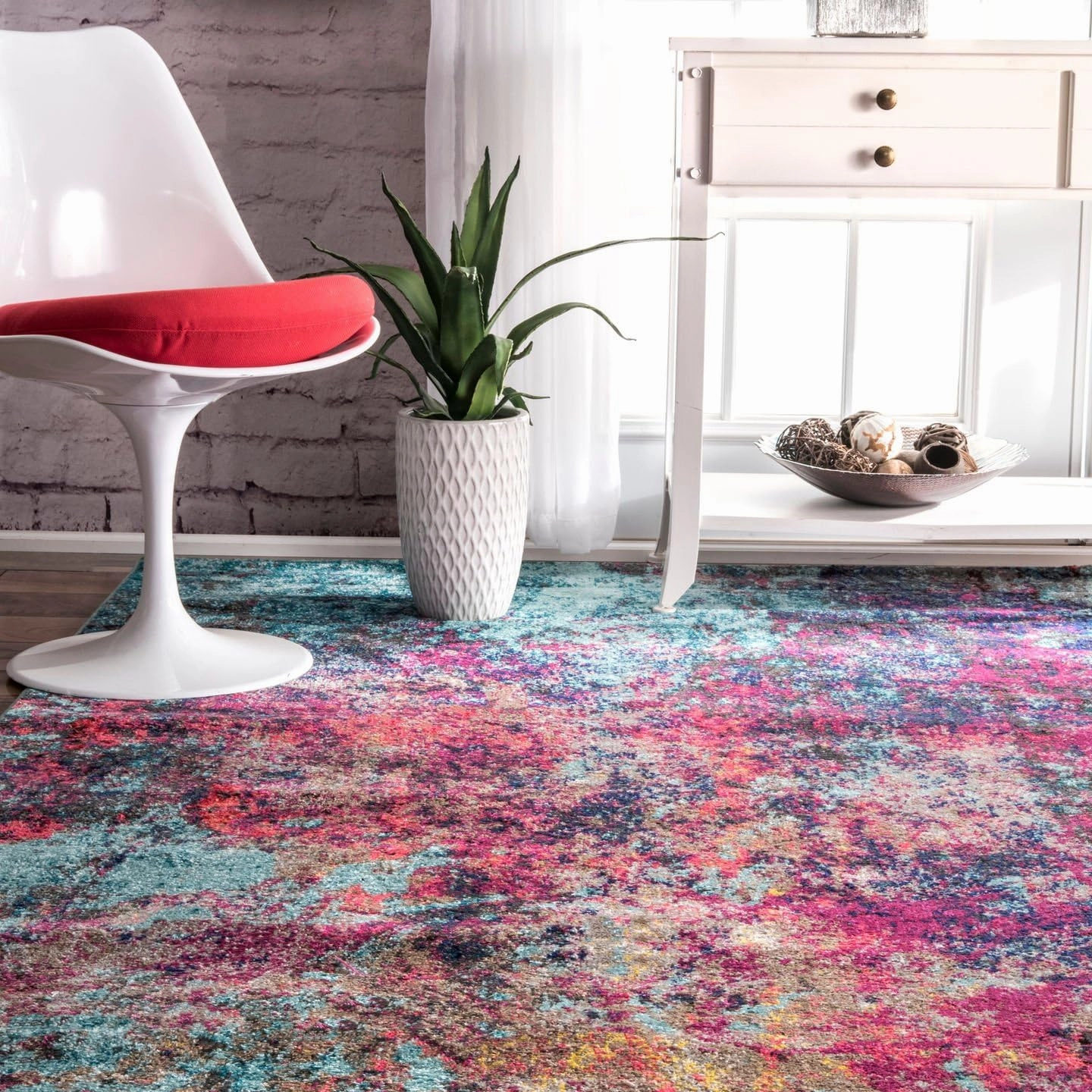 nuLOOM Reva Colorful Abstract Area Rug, 4x6, Multi