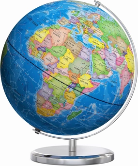 Orionstar 13" Large World Globe with Stand, Educational Globe for Kids Learning, Colorful HD World Map Details, Illuminated Globes Lamp with Stable Heavy Metal Base, Constellation