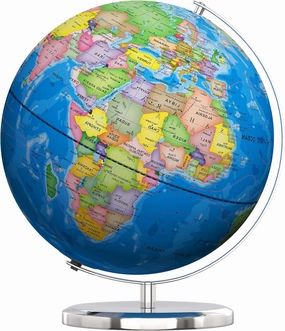 Orionstar 13" Large World Globe with Stand, Educational Globe for Kids Learning, Colorful HD World Map Details, Illuminated Globes Lamp with Stable Heavy Metal Base, LED