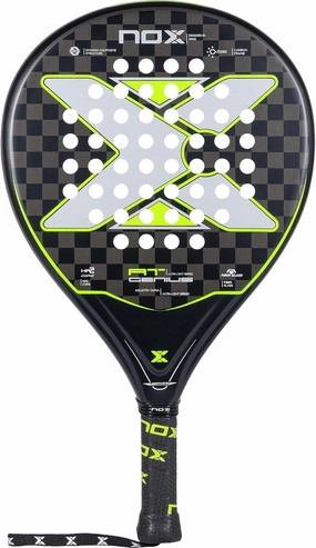 Padel Racket AT10 Genius Ultralight Series 2023 by Agustin Tapia | Junior & Lightweight Round Pala Padel | HR2 Core Fiber Glass 3K Face & EOS Flap Technology | Durable SmartStrap Pala de Padel