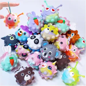 Party Favors for Kids,3D Animal Pop Balls Fidget Toys,Birthday Gifts,Goodie Bag Stuffers,Pinata Stuffers,Carnival Prizes,Treasure Box Toys,Prizes for Kids Classroom