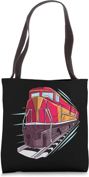 Passenger Train - Freight Train- Model Train Gift -Railfan Tote Bag