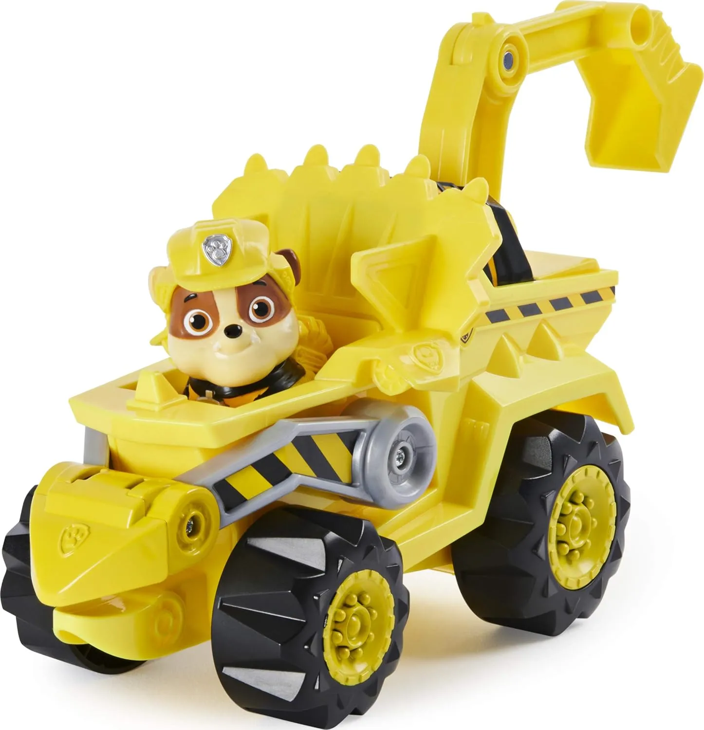 Paw Patrol, Dino Rescue Rubble’s Deluxe Rev Up Vehicle with Mystery Dinosaur Figure