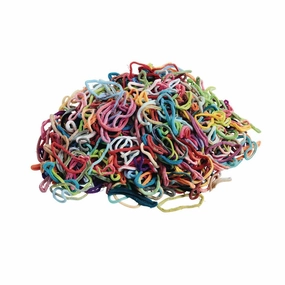 Pepperell Braiding Weaving Craft Loopers, Assorted Sizes and Colors, 1 Pound Bag