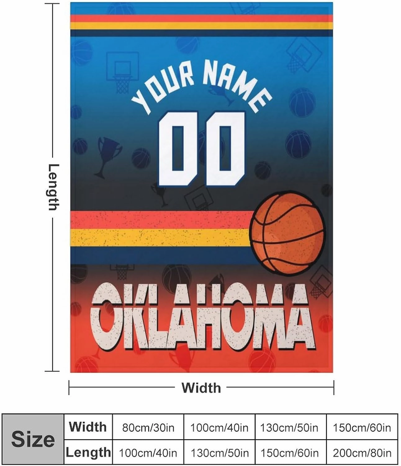 Personalized Basketball Throw Blankets Add Name Numbers Flannel Blankets Basketball Fans Gifts 50" x 40",60" x 50",80" x 60"