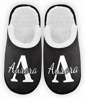 Personalized Buffalo Plaid Check Red House Slippers for Women Men Washable Soft House Home Spa Slippers Slipper for Travel,L