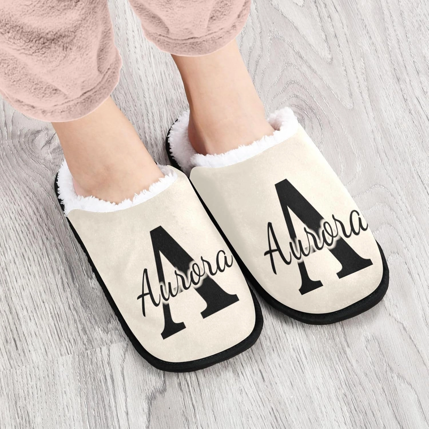 Personalized Buffalo Plaid Check Red House Slippers for Women Men Washable Soft House Home Spa Slippers Slipper for Travel,L